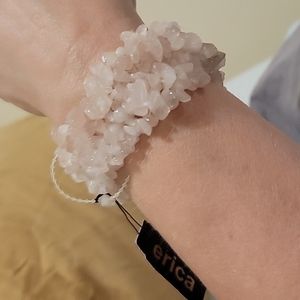 Rose Quartz  Stretch Bracelet, NWT
